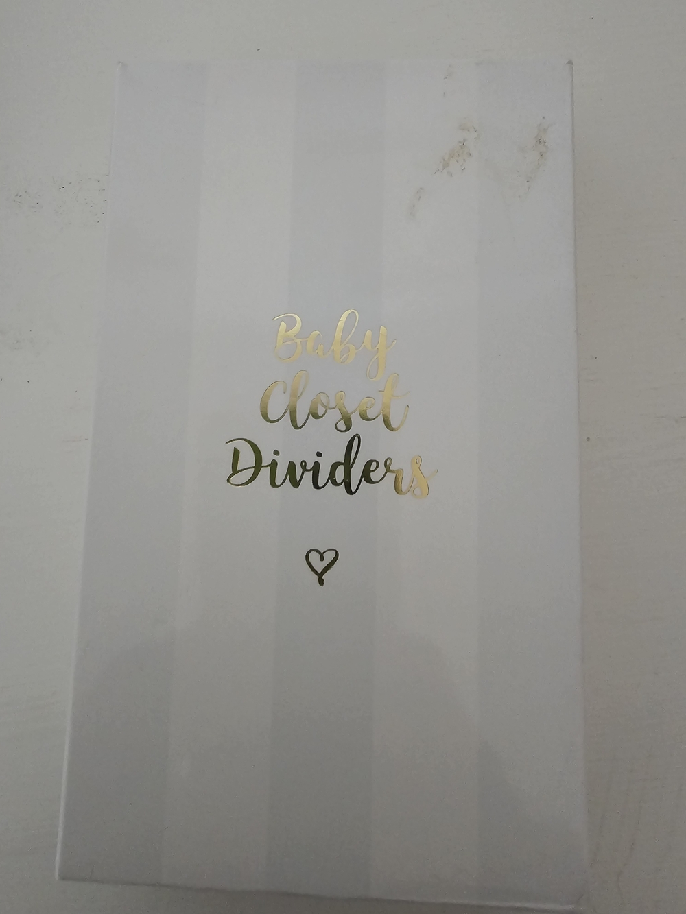 Baby Closet Dividers - Gold Lettering White Set